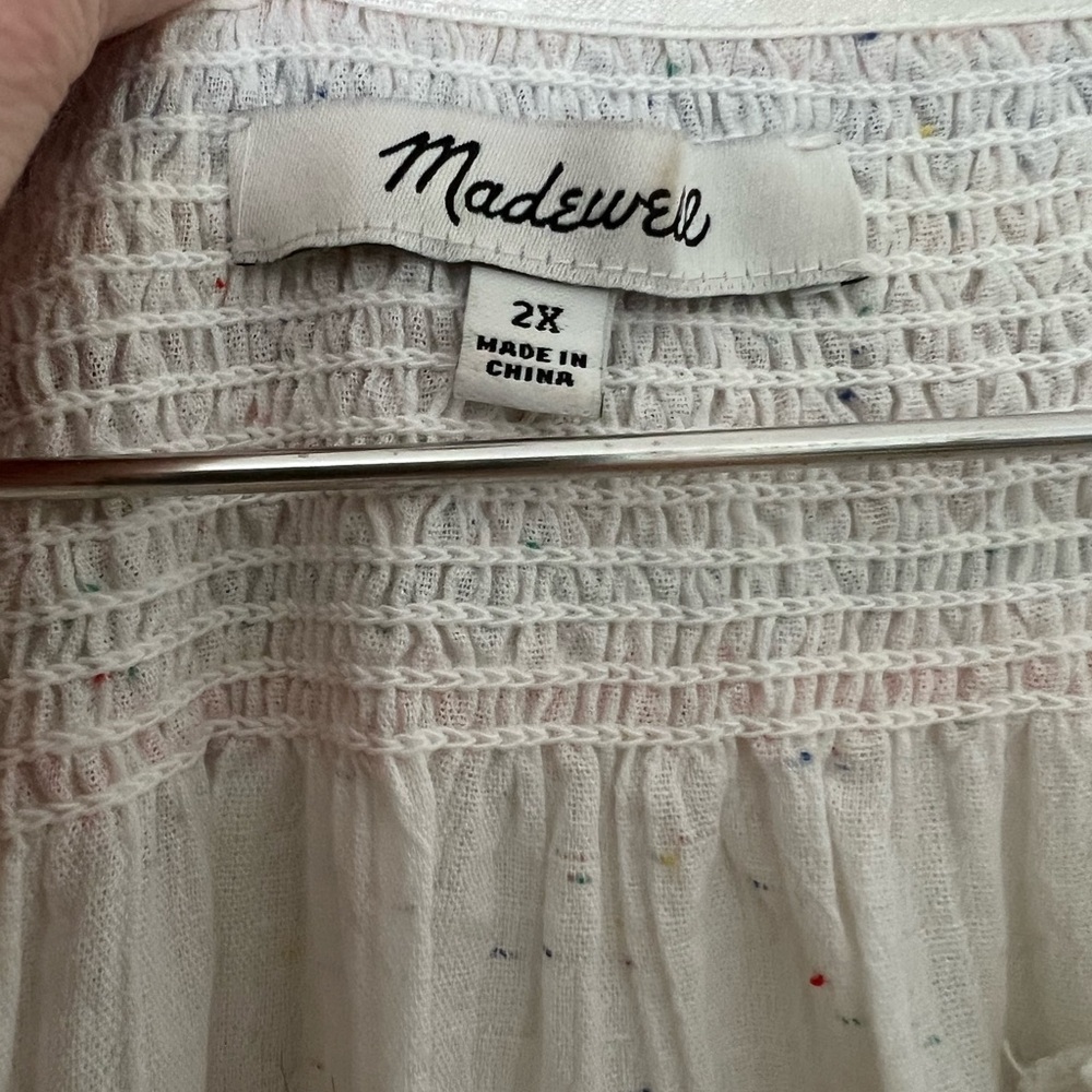 Madewell Rainbow Smocked Trapeze Dress - Picture 7 of 7